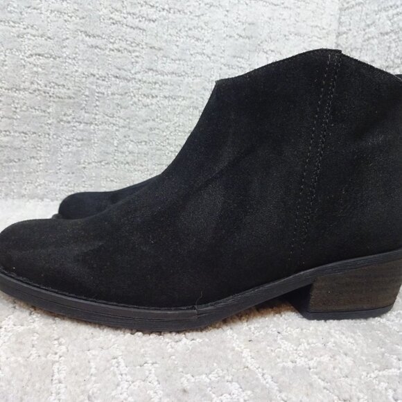 Marroqui Sanchez Shoes - Marroqui Sanchez Womens 39 US 8 Black Suede Zip Boho Western Ankle Boots 19040